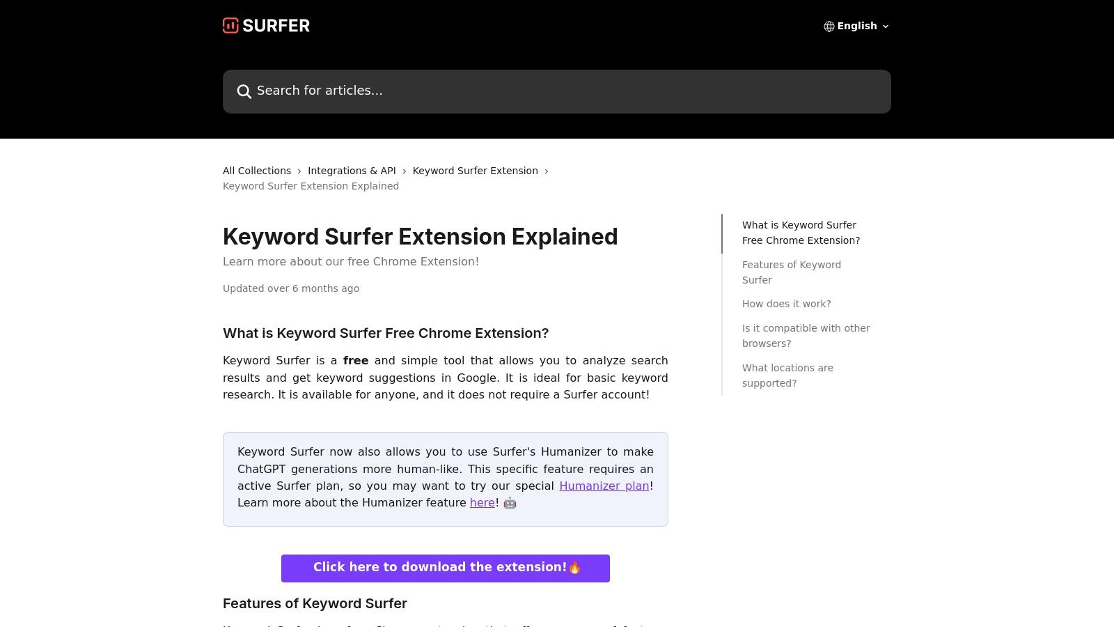 Keyword Surfer (Chrome extension)