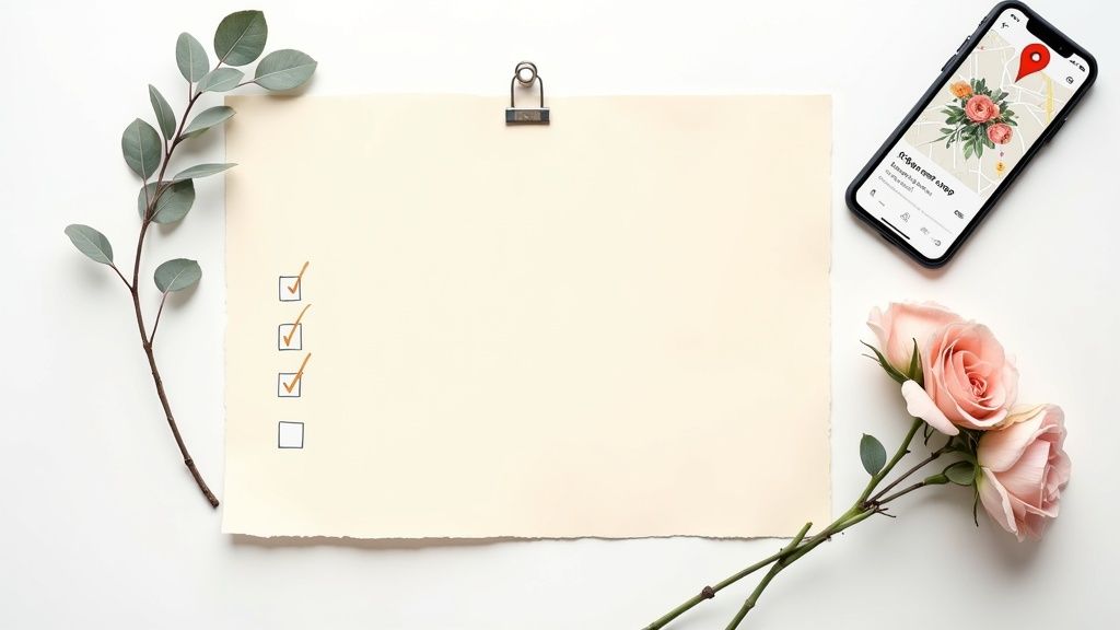 A beautiful, artistic flower arrangement in a modern vase, showcasing a variety of colorful blooms.