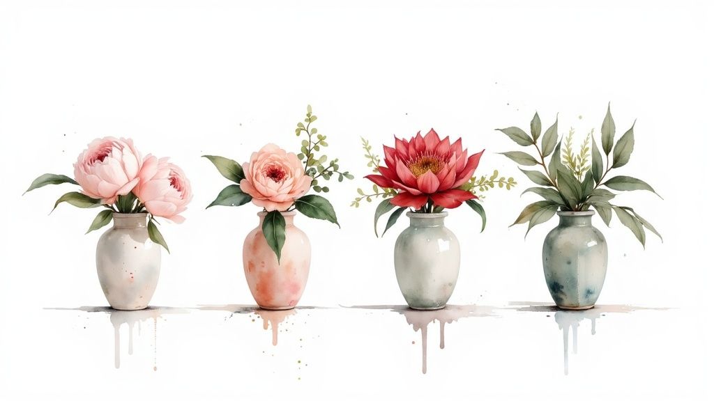 A vibrant wedding centerpiece with a mix of pink, orange, and white flowers, showcasing a beautiful color palette.