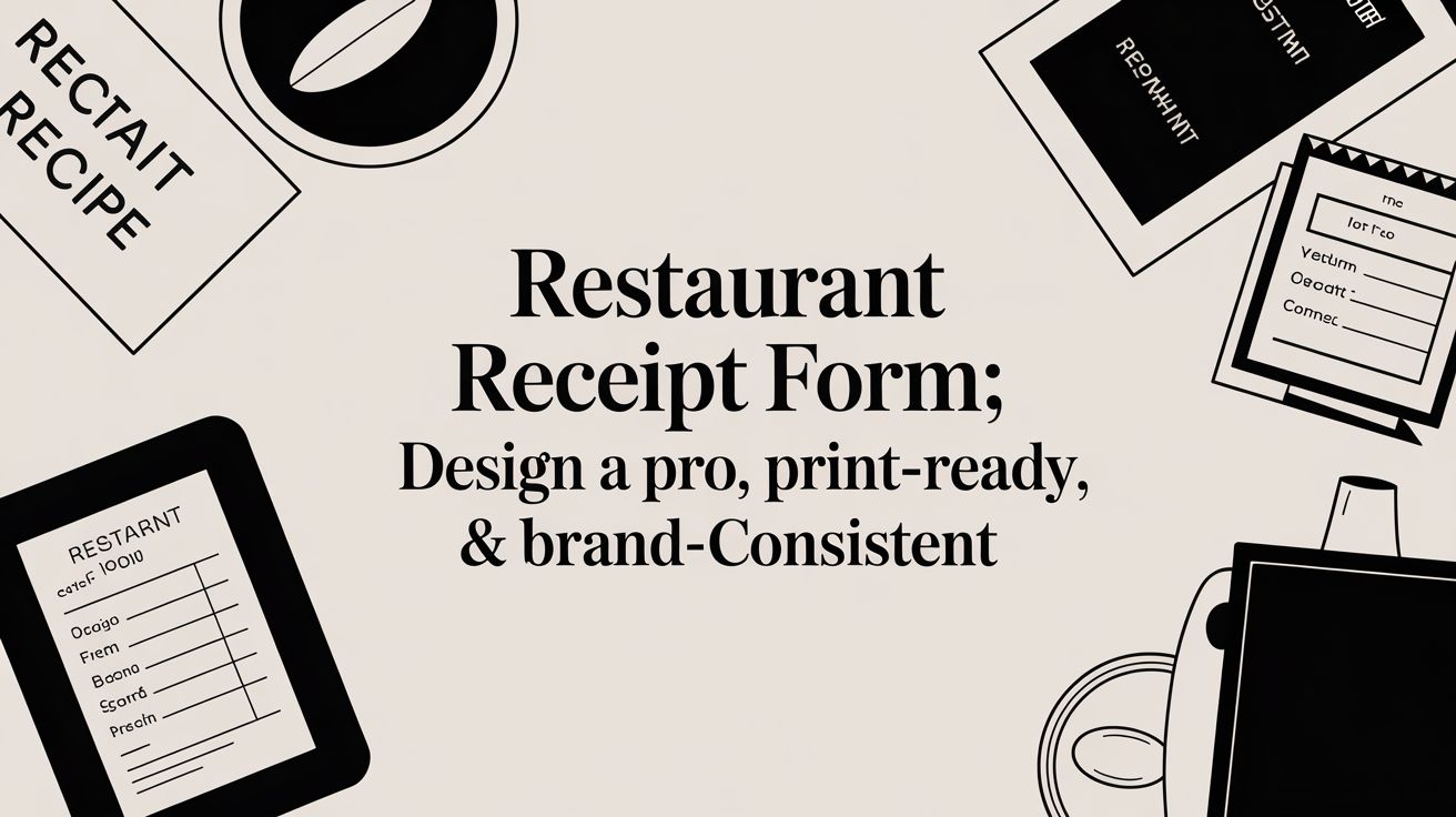 Restaurant receipt form: Design a Pro, Print-Ready & Brand-Consistent