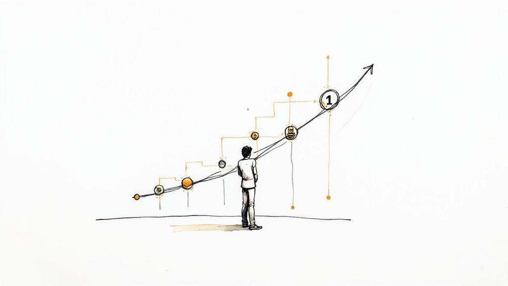 A person reviewing financial charts and graphs on a tablet, symbolizing smart business expense tracking.