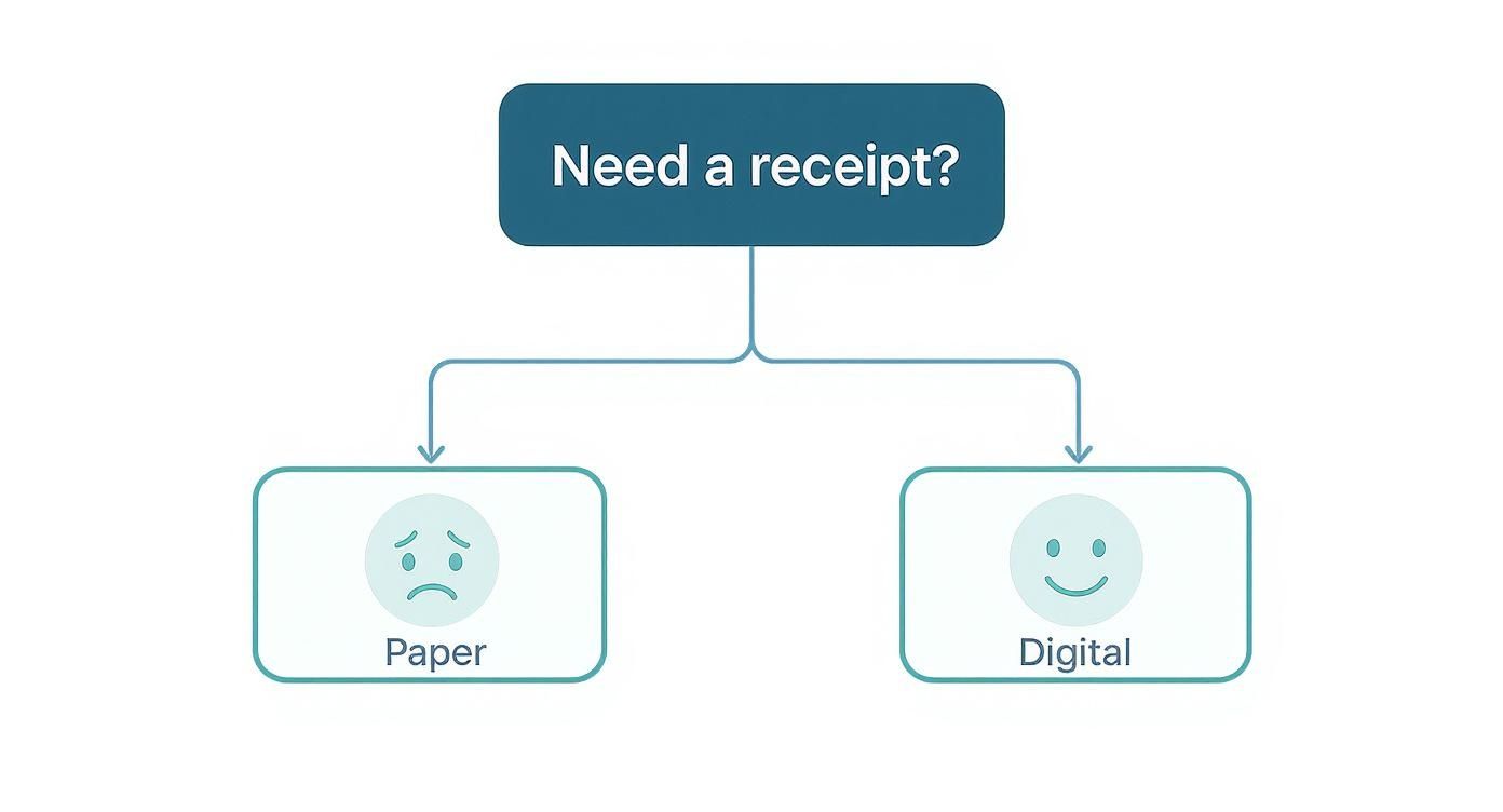 Infographic about how to make a receipt online