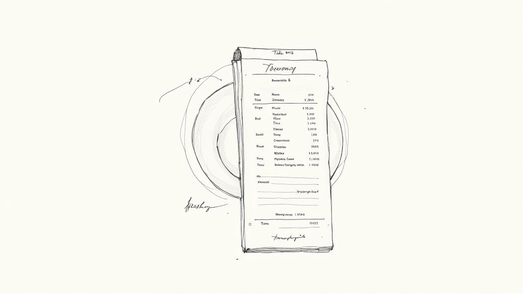 Restaurant/Dining Itemized Receipt