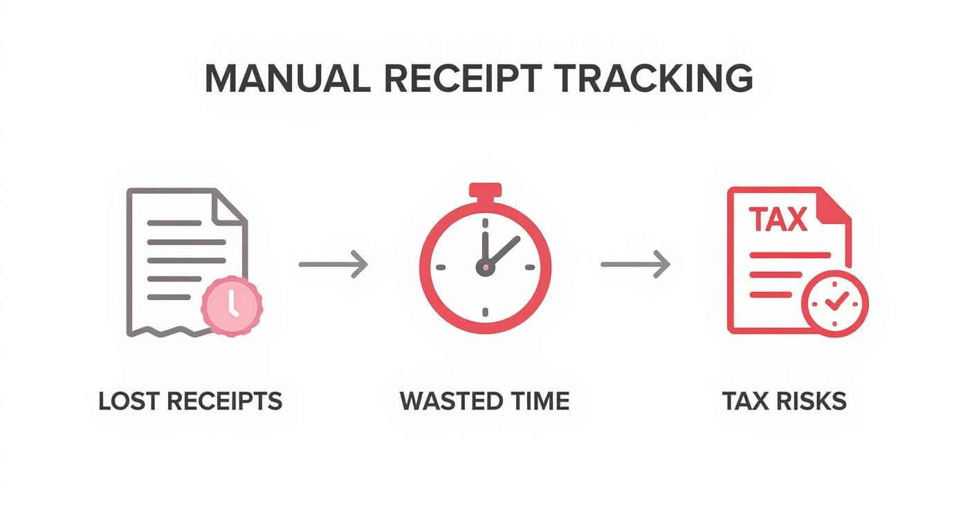 Infographic about receipt tracking for small business