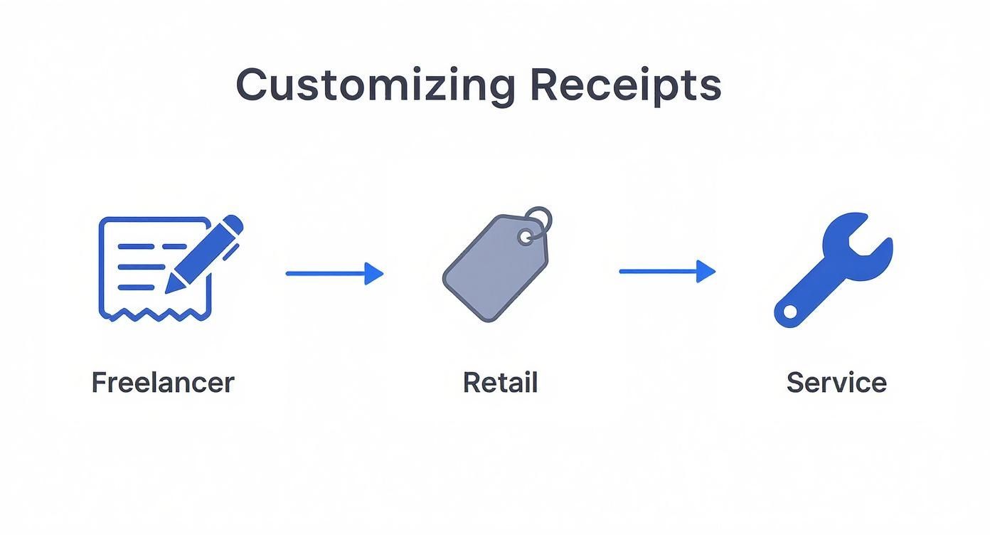 Infographic about itemized receipt template