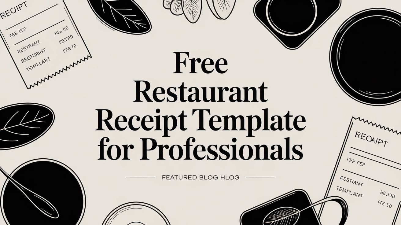 Free Restaurant Receipt Template For Professionals