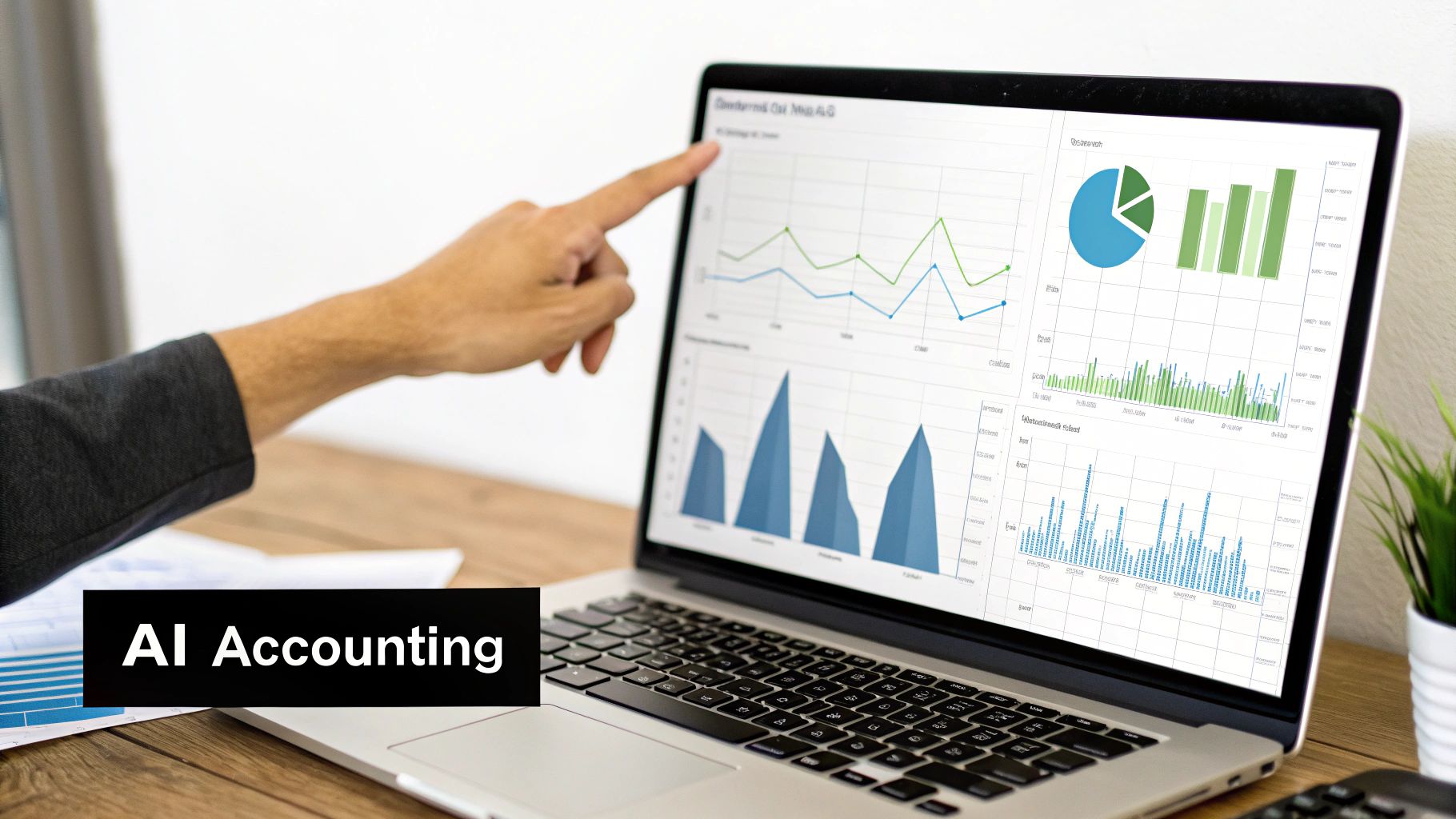 An abstract image representing AI and data analytics in a financial context.