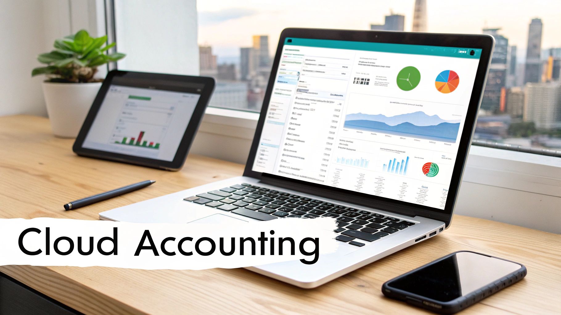 A professional working with financial data on a modern computer setup