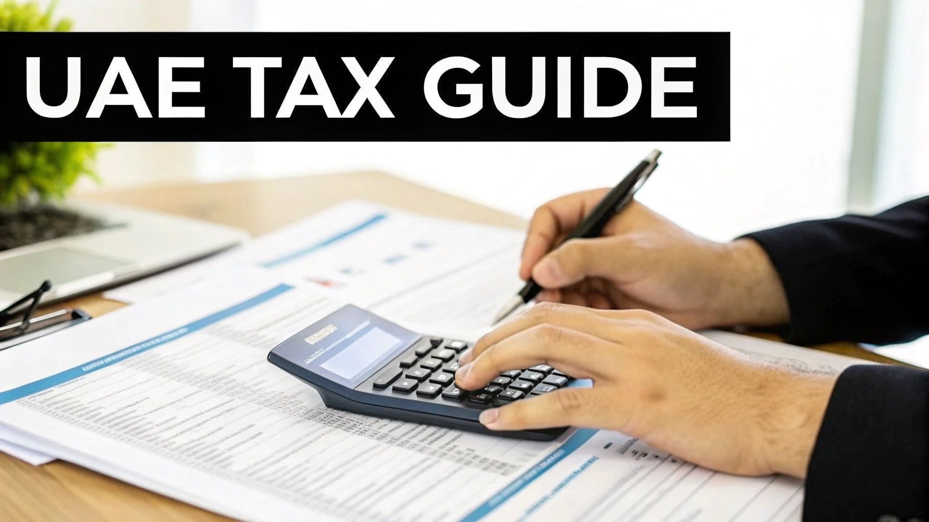Tax compliance documents being reviewed on a desk