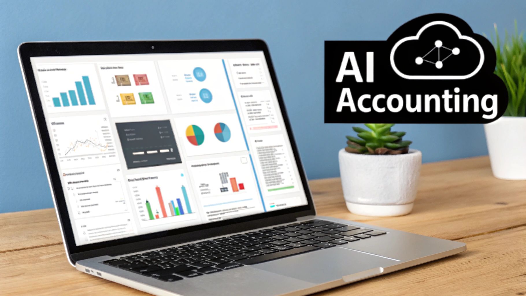 Accountants using modern technology and software for financial analysis in a Dubai office.