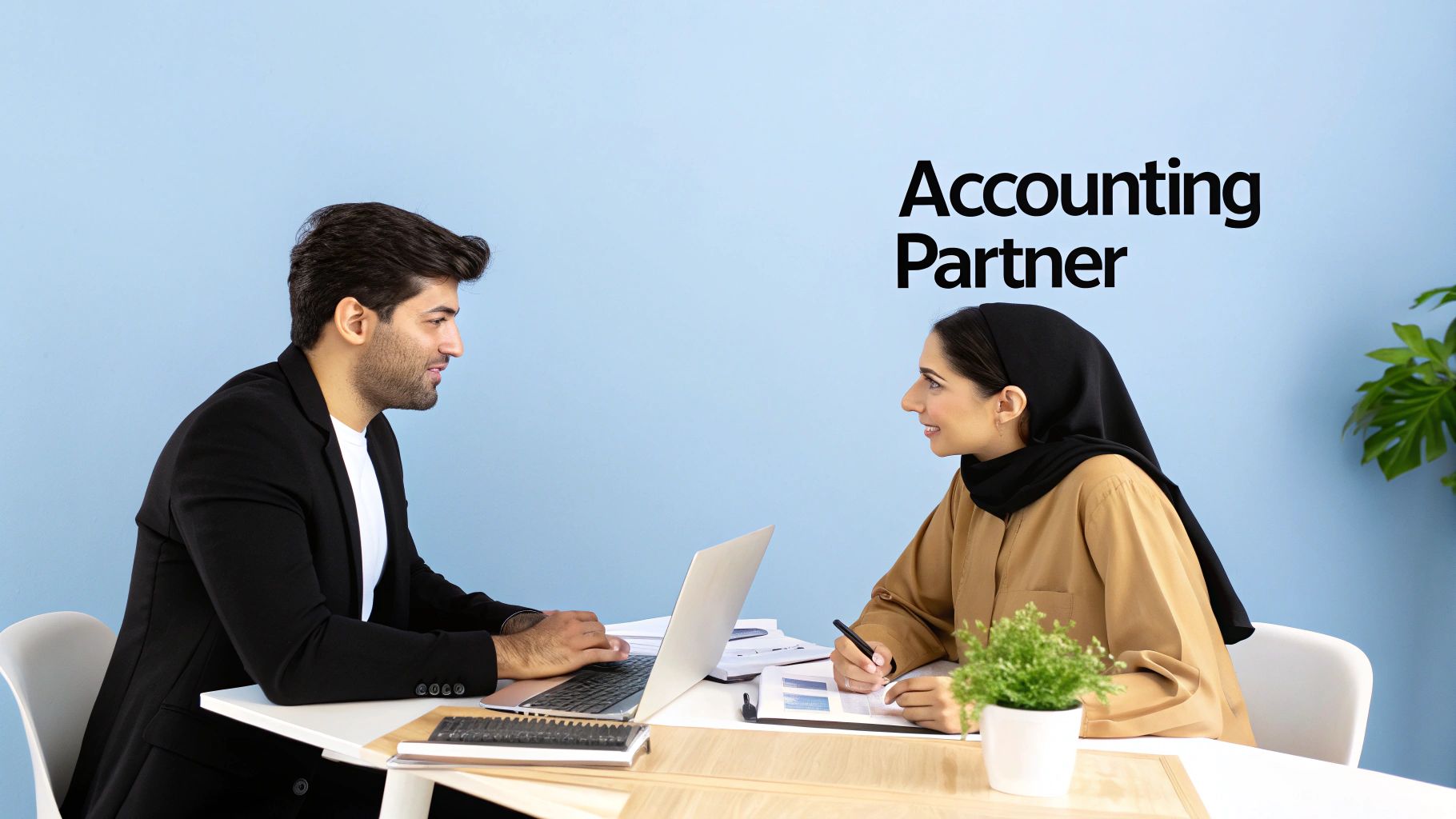 A team of professionals collaborating in an office