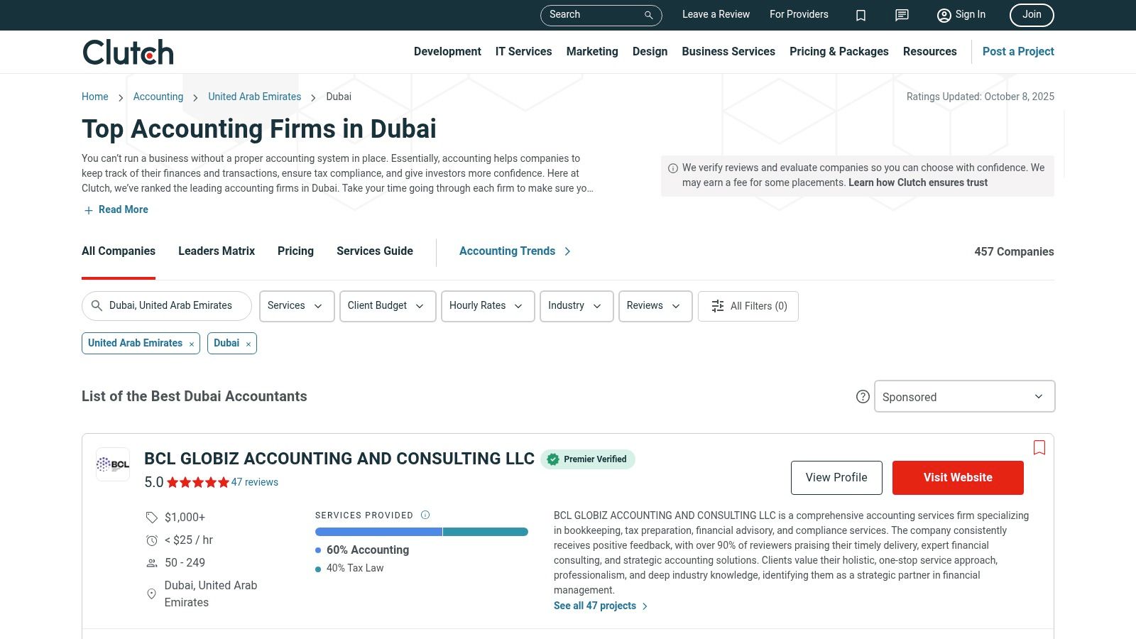Clutch – Dubai Accounting Firms