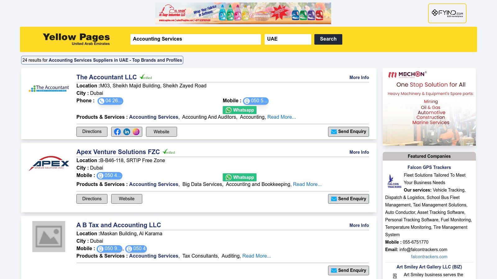 Yellow Pages UAE – Accounting Services