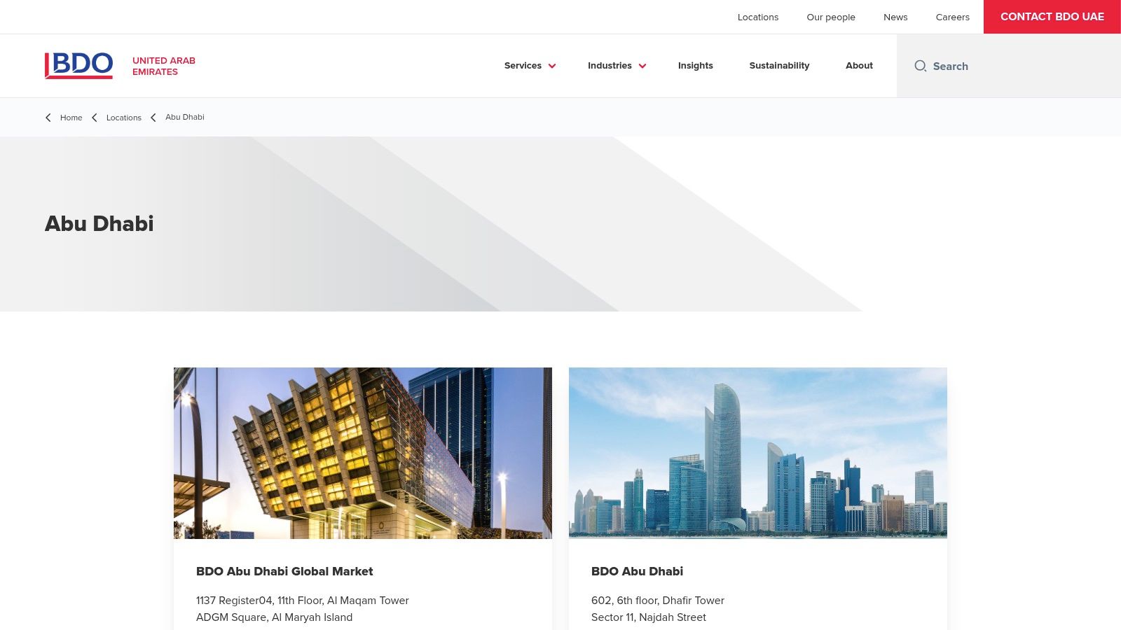 BDO UAE – Abu Dhabi and ADGM Offices