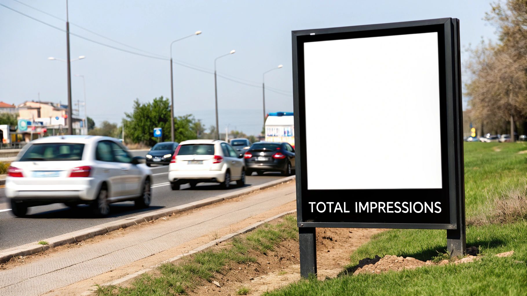 A graph showing upward trending lines, symbolizing brand growth fueled by social media impressions.