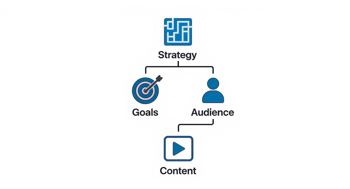 Infographic about content strategy for social media