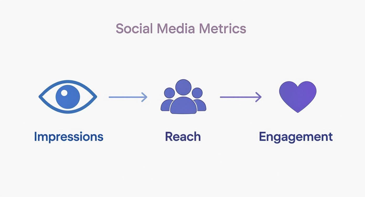 Infographic about social media impressions