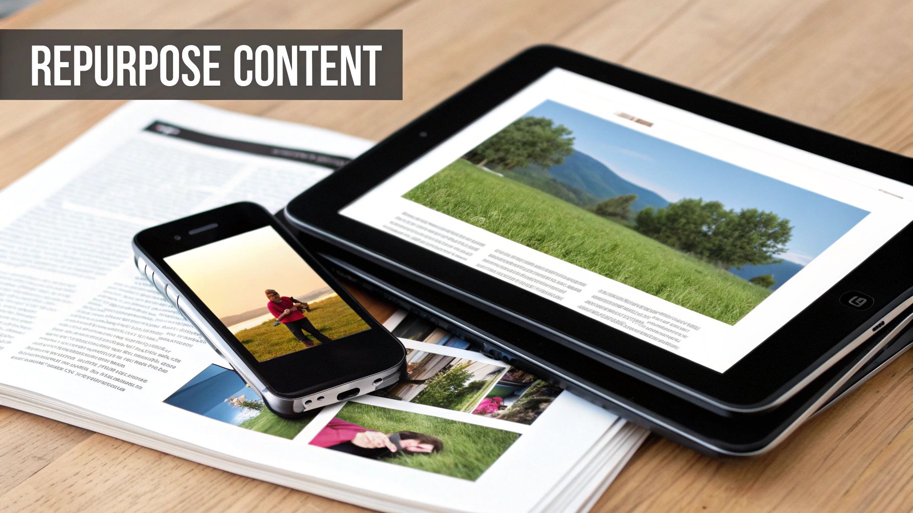 A social media manager efficiently scheduling posts on a laptop, with a calendar and automation icons in the background.