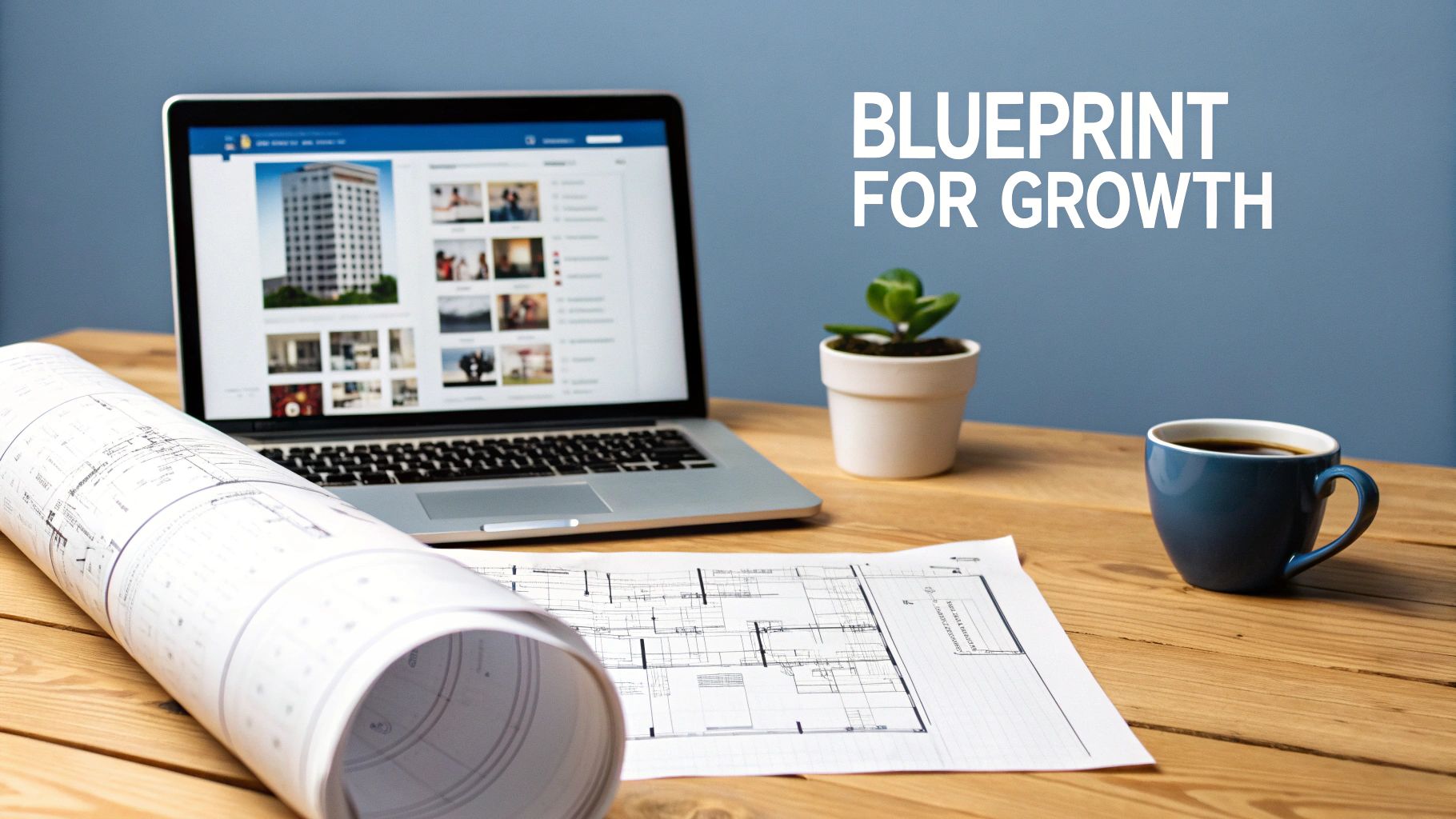 A person working on a laptop with charts and graphs showing audience data.