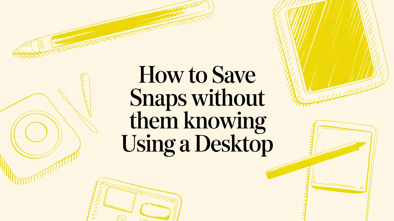 How to Save Snaps Without Them Knowing: The Desktop Advantage