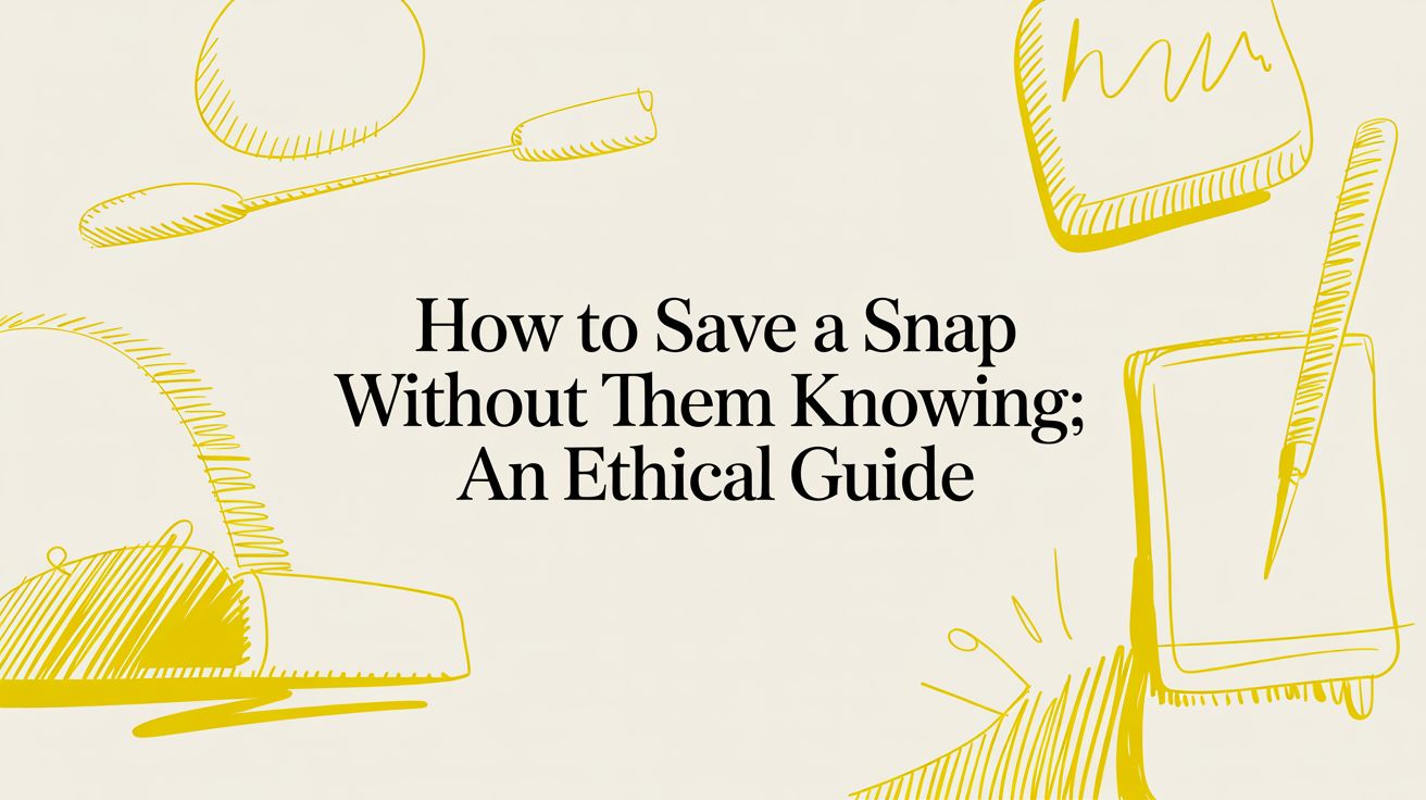 How to Save a Snap Without Them Knowing: The Smart Privacy Guide
