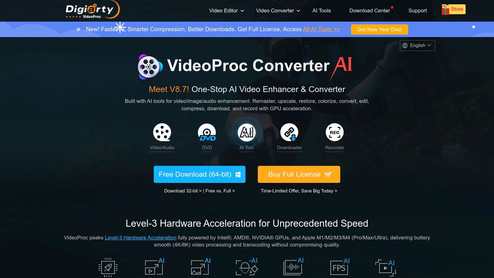 VideoProc Converter AI (Downloader module included)