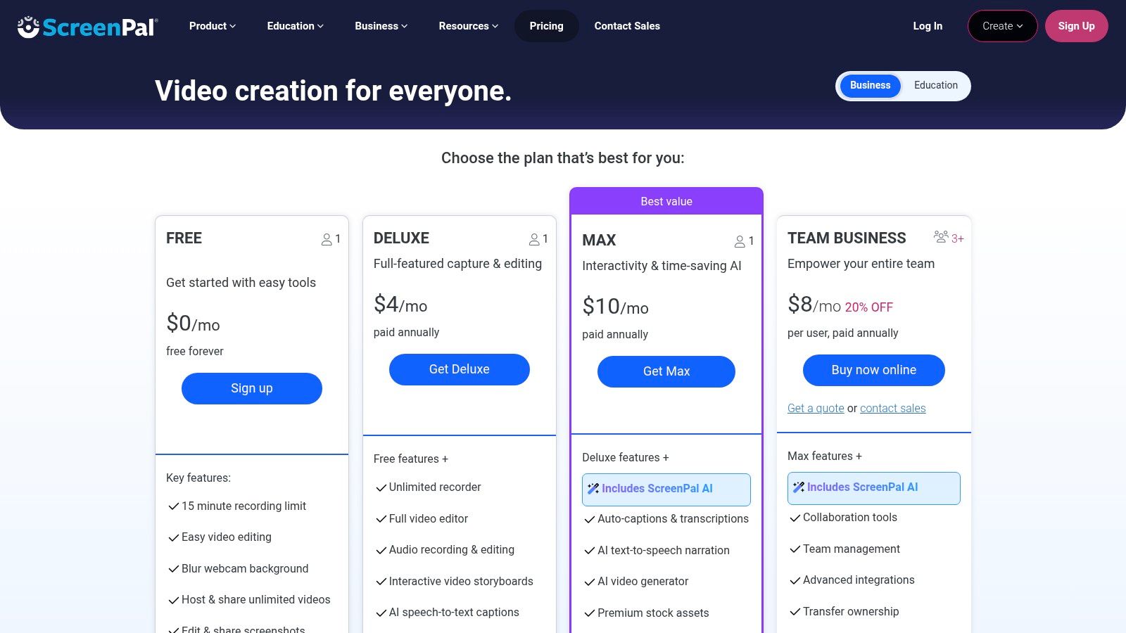 ScreenPal (formerly Screencast‑O‑Matic)