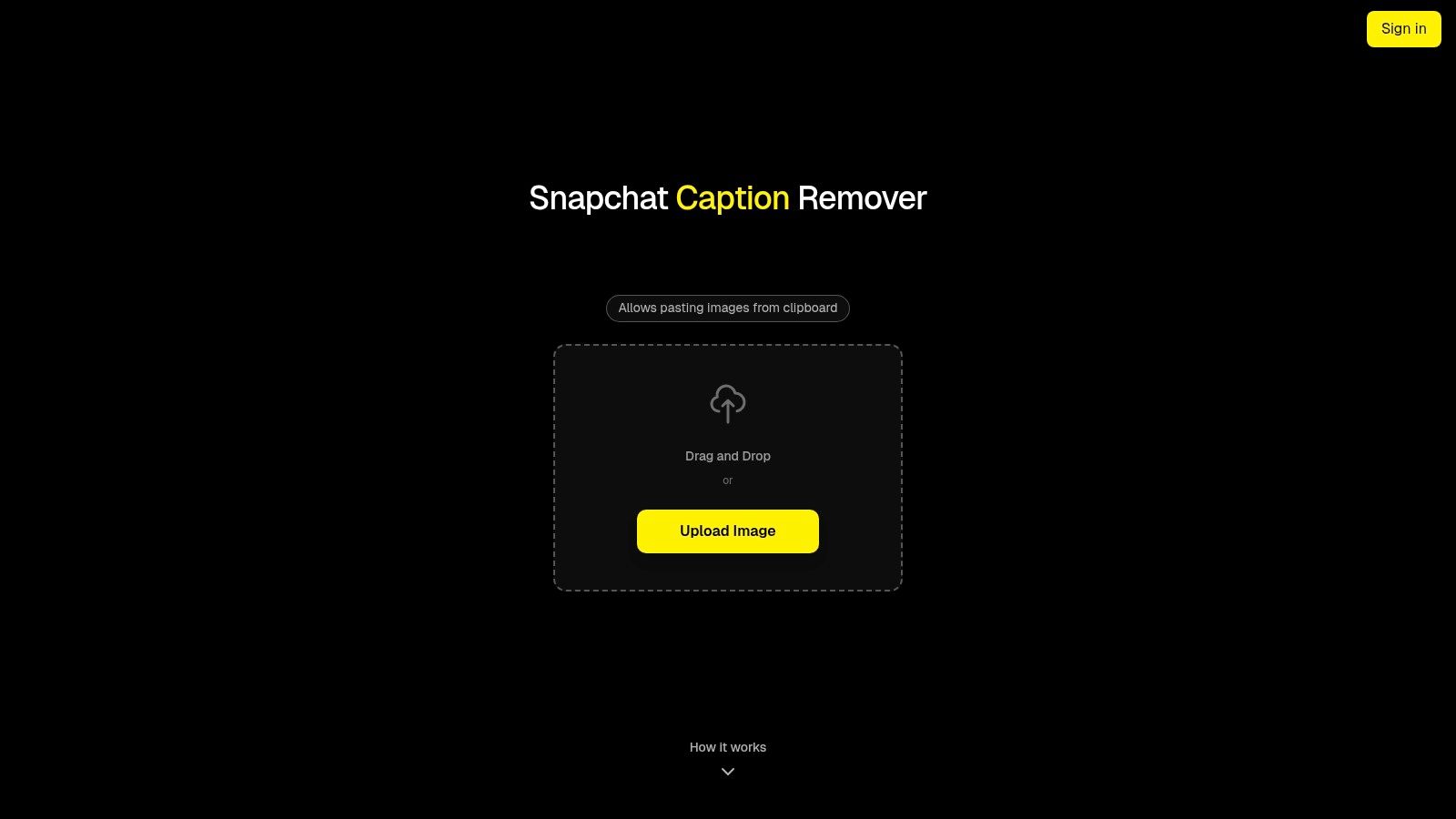 SnapCaptionRemover Interface