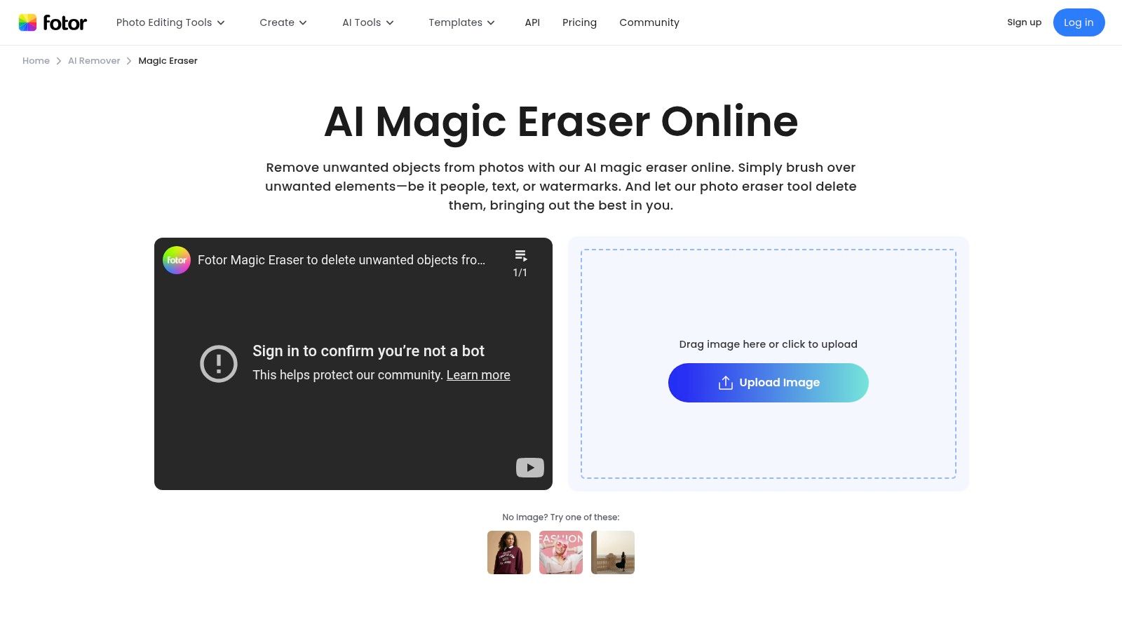 Fotor – AI Magic Eraser / Object Remover