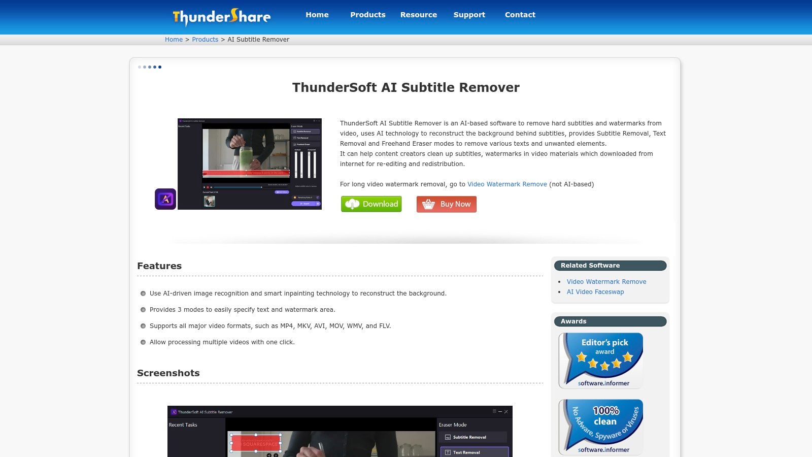 ThunderSoft AI Subtitle Remover