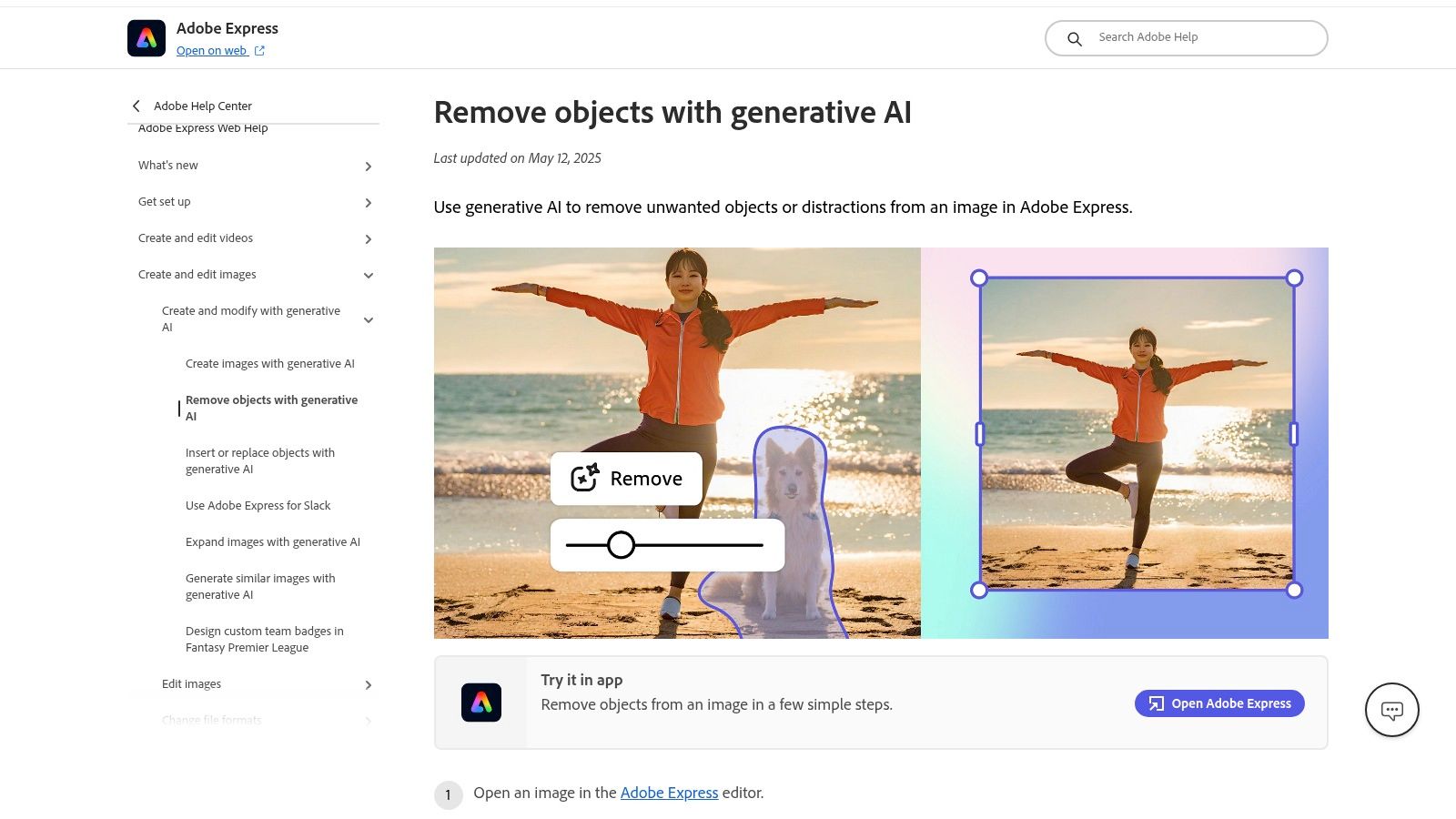 Adobe Express Remove Object