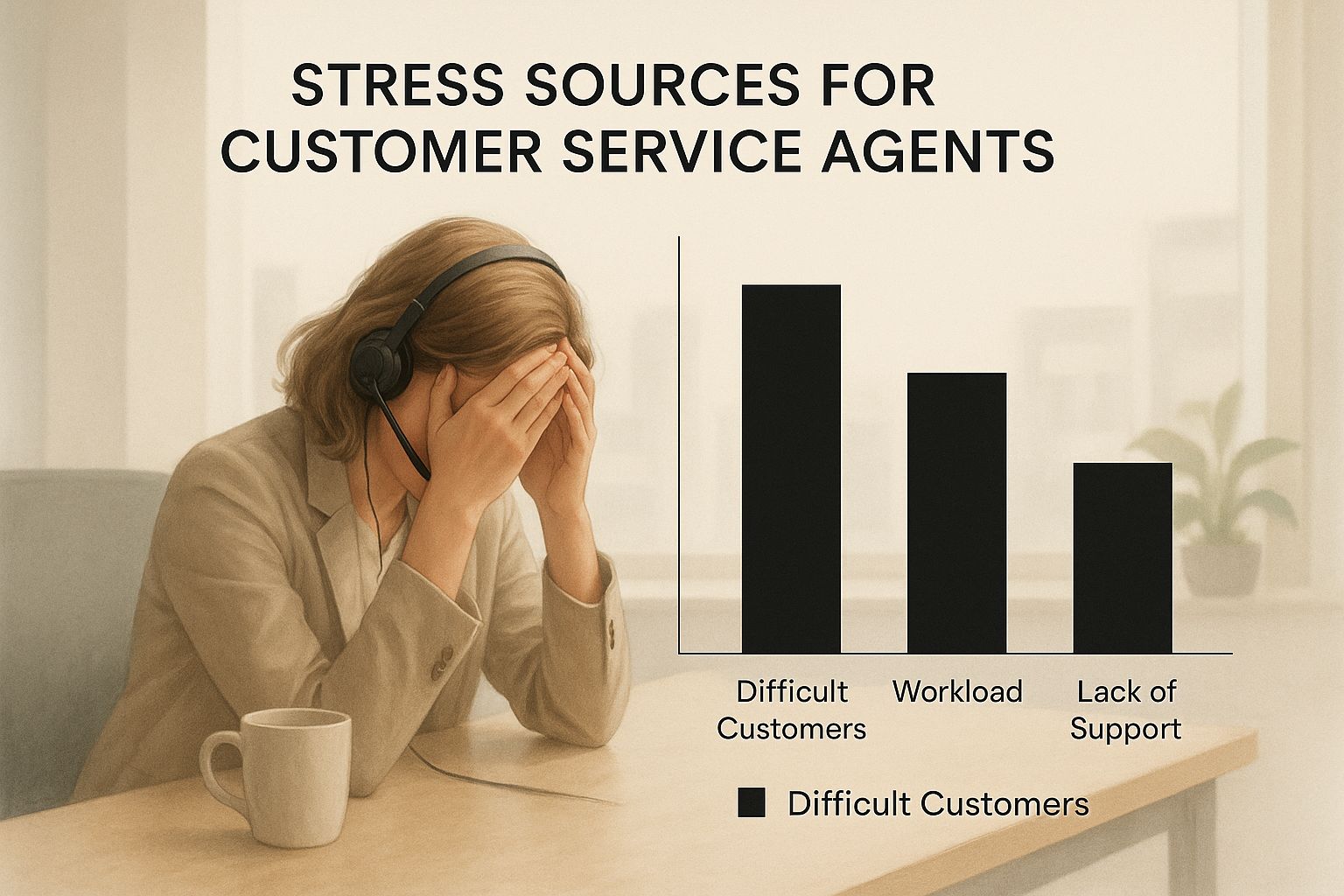 Infographic about customer service burnout