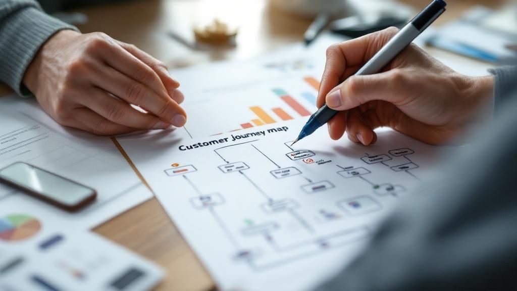 A person analyzing graphs and charts on a large screen, symbolizing data-driven decision-making.