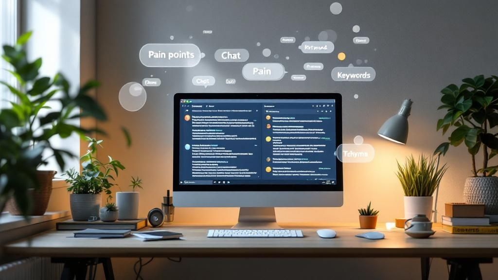 A customer support agent analyzing customer interaction data on a dashboard to identify trends and issues.