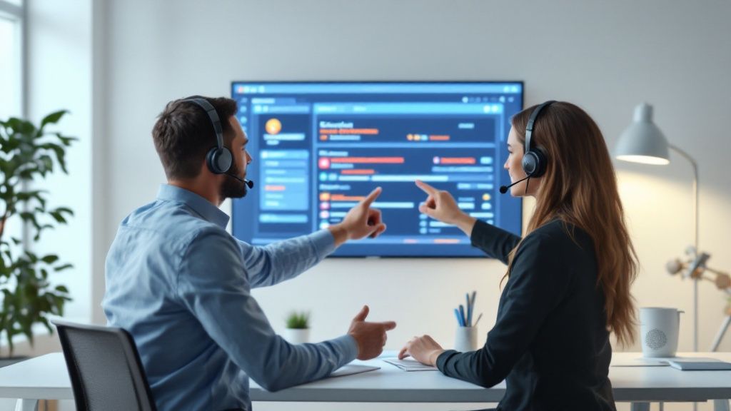 Team discussing a plan