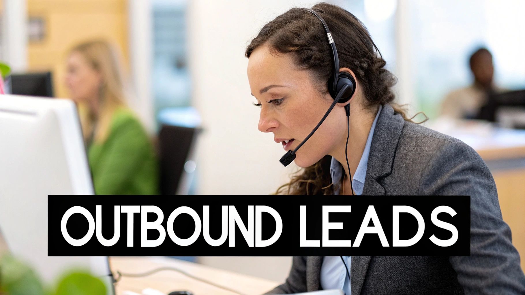 A flowchart showing the steps of an outbound lead generation process, starting with identifying prospects and moving through qualification, outreach, and nurturing.