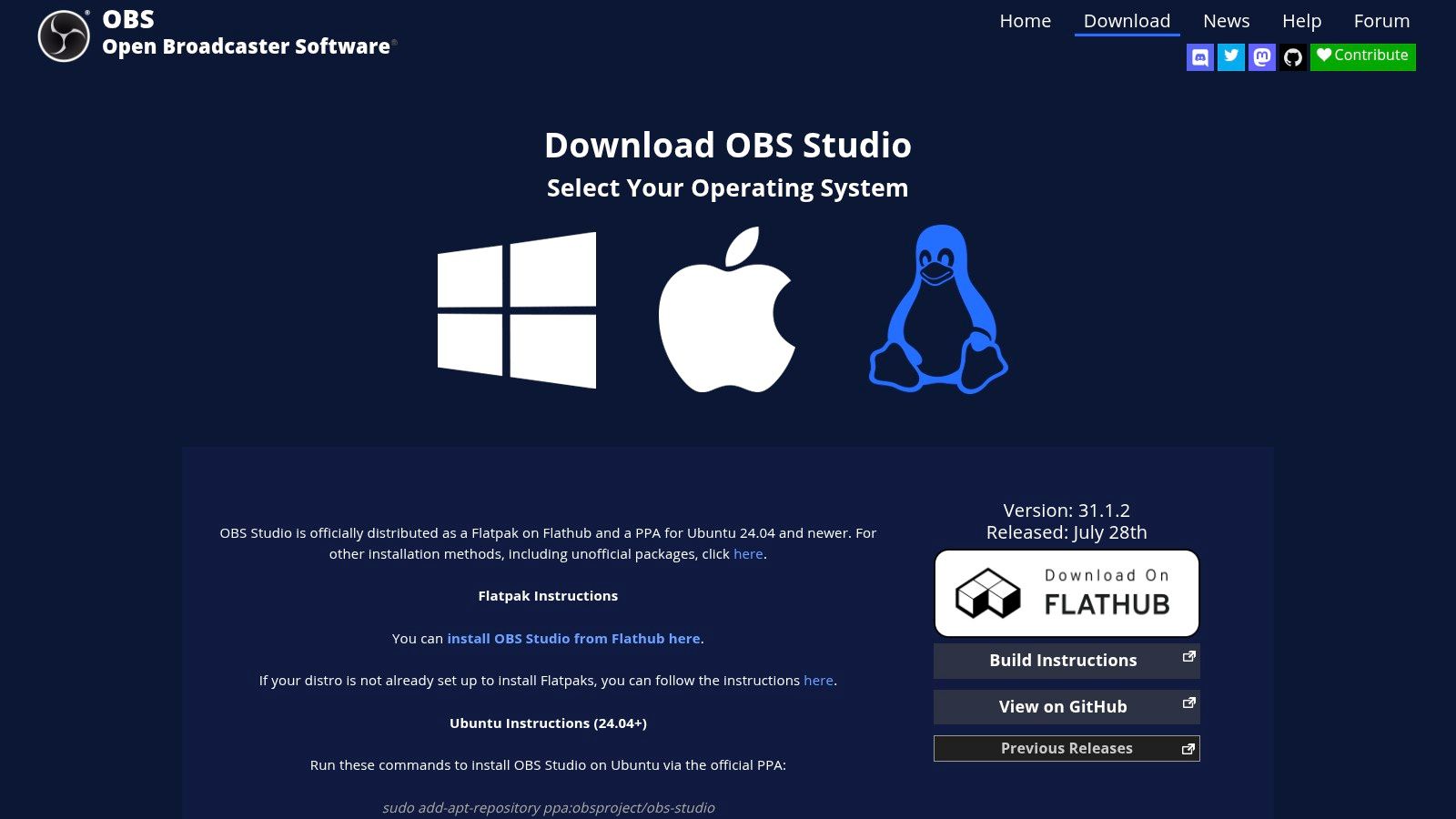 OBS Studio (Open Broadcaster Software)
