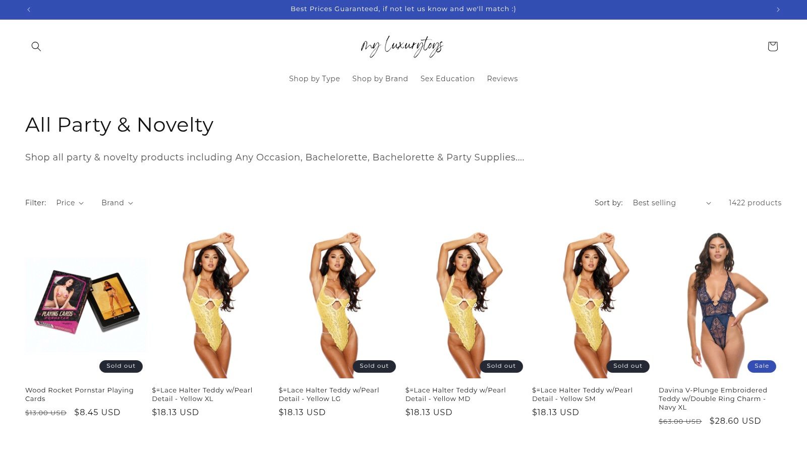 My Luxury Toys: All Party & Novelty