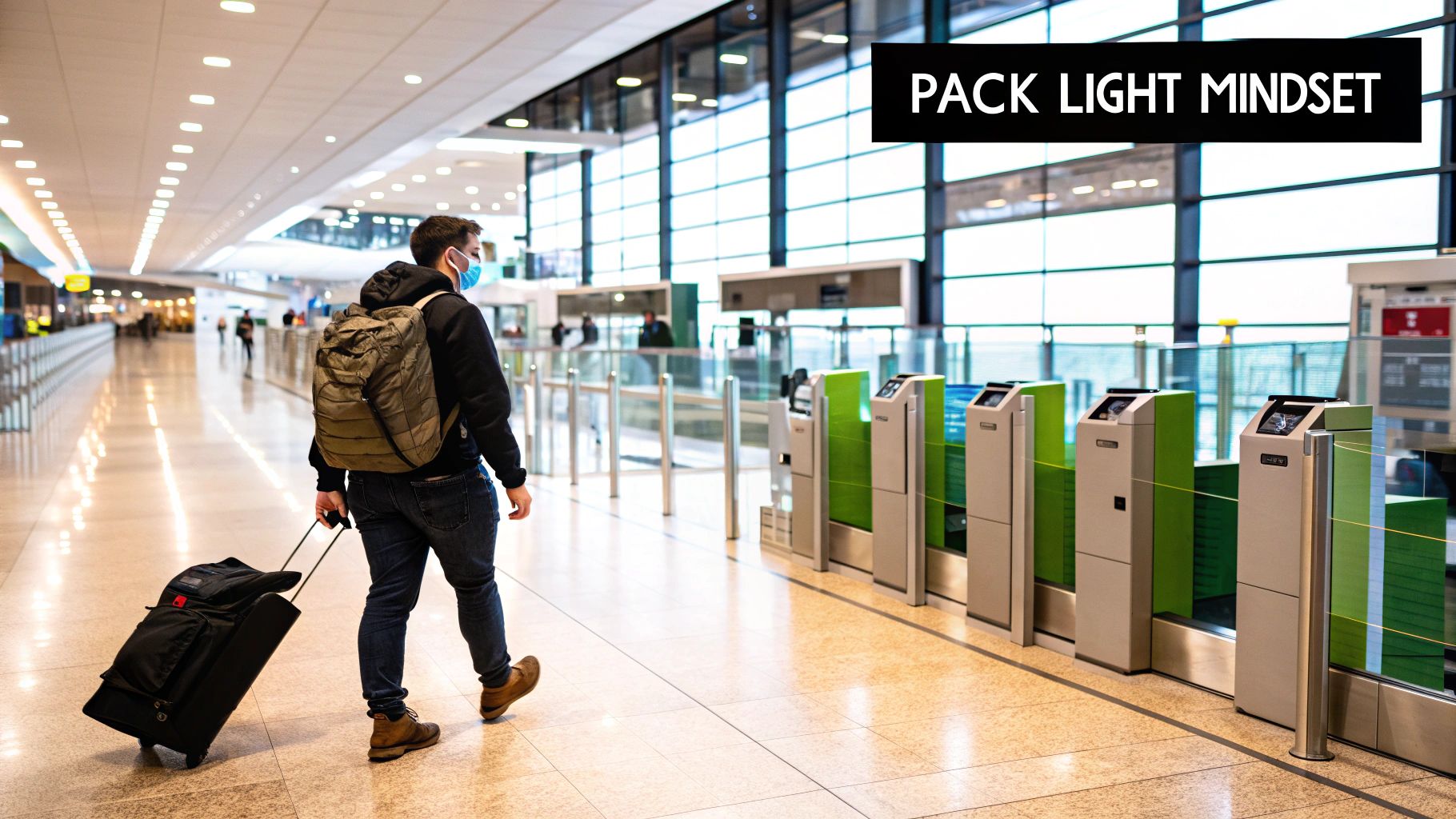 A neatly packed open suitcase with organized clothes and travel essentials ready for a trip.