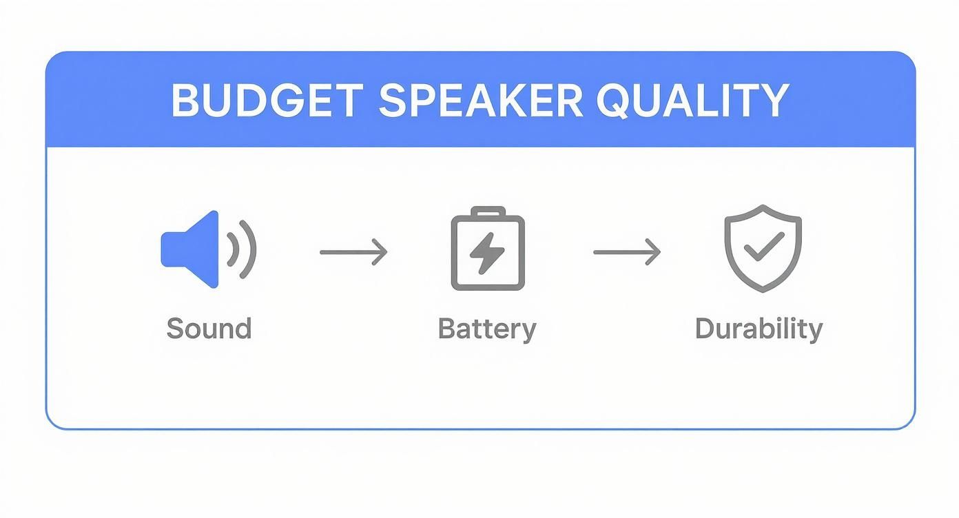 Infographic about best bluetooth speakers under 100