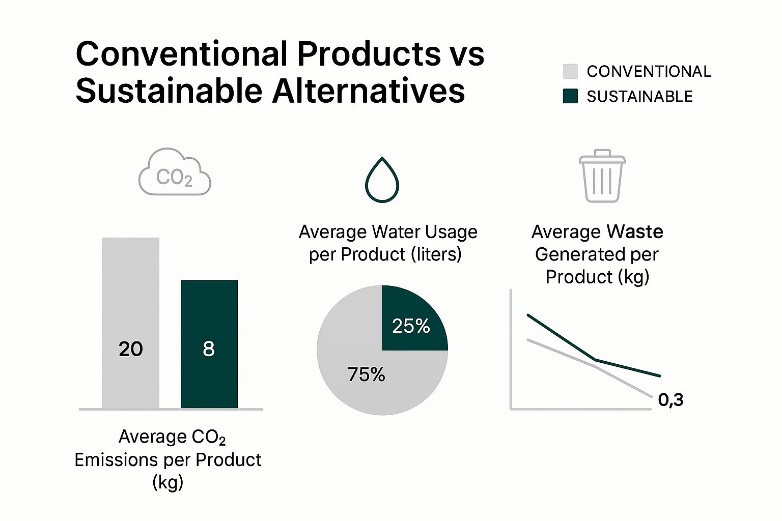 Infographic about how to shop sustainably