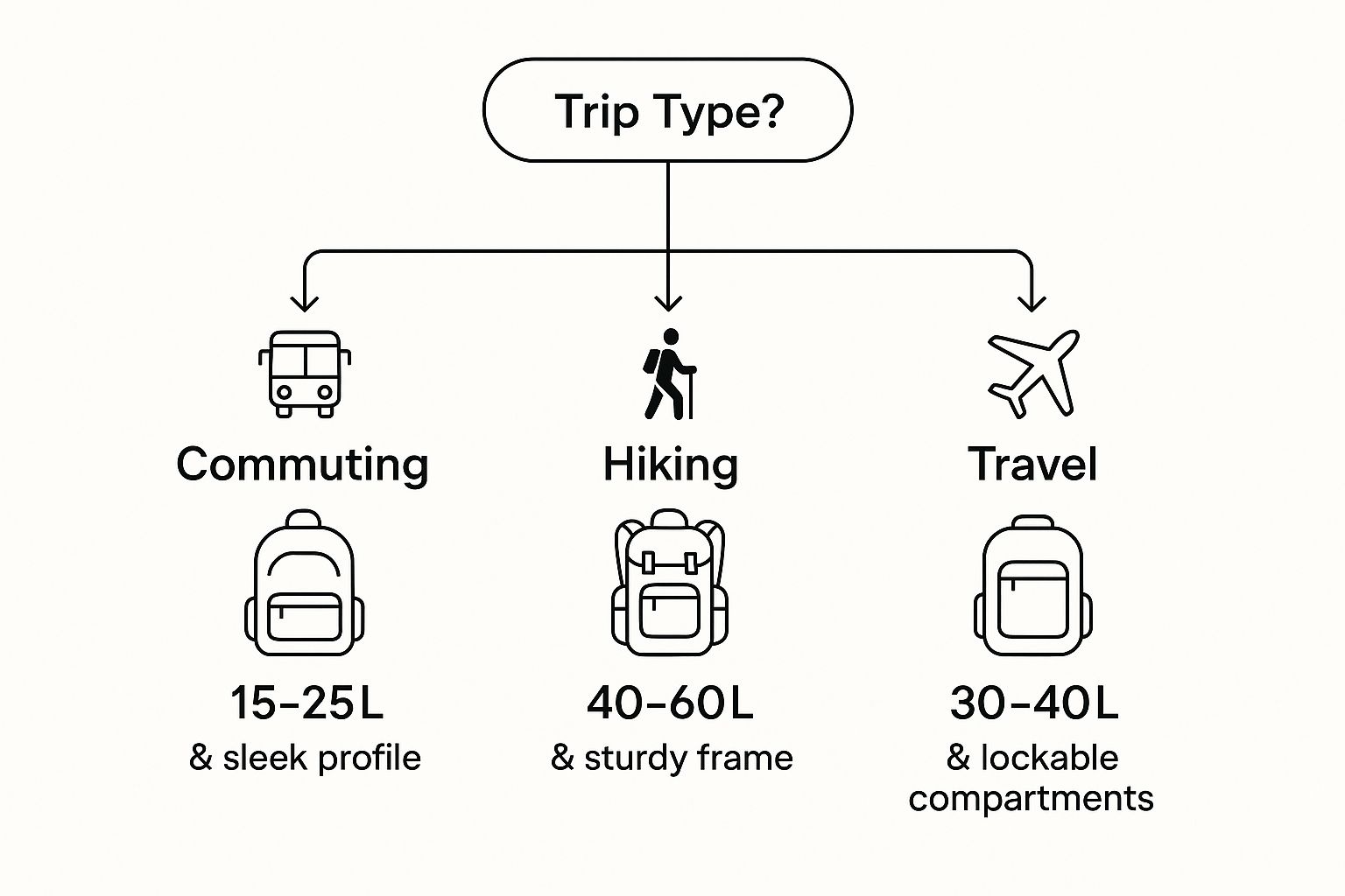 Infographic about how to choose backpack