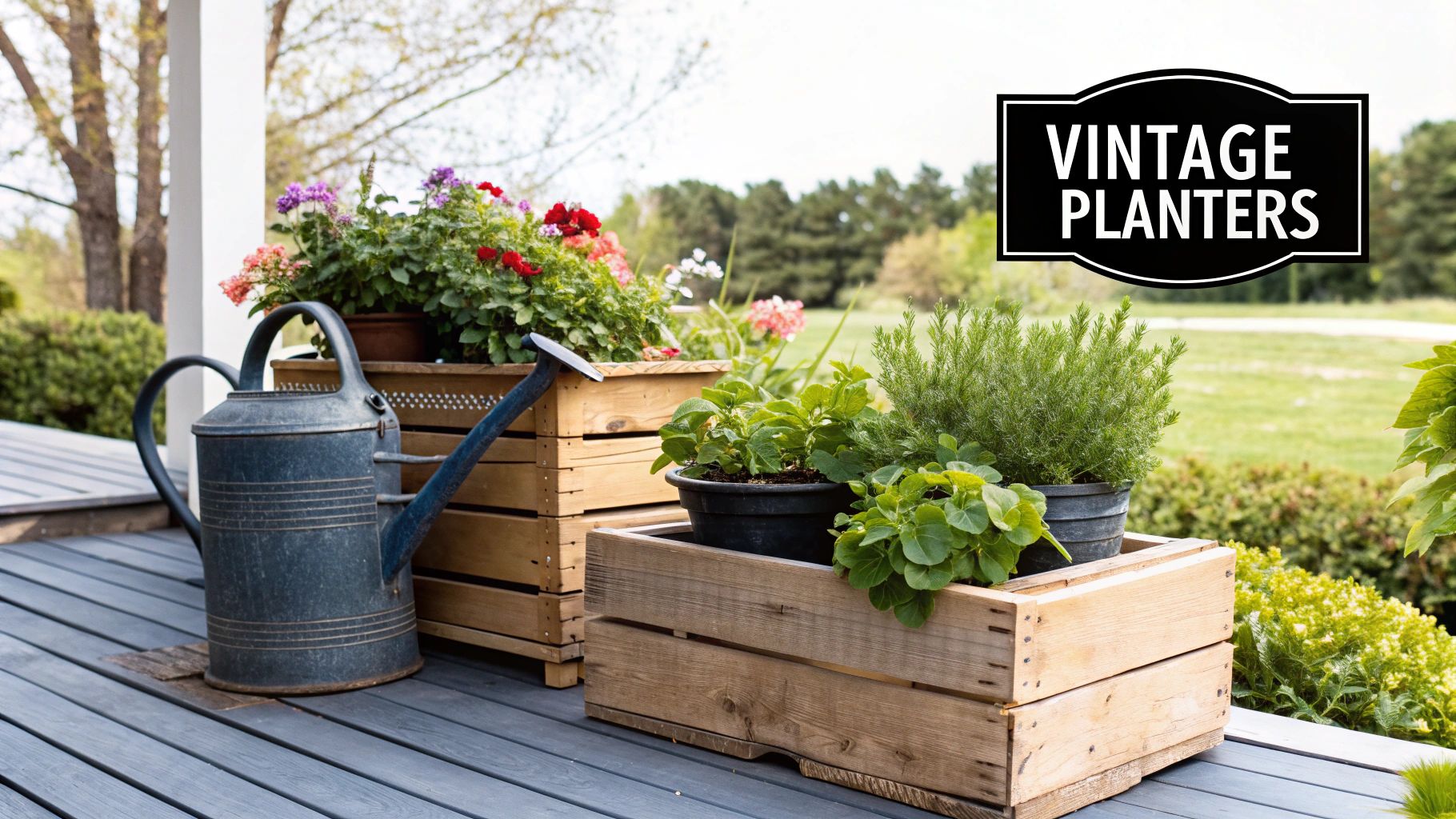 Repurposed Vintage Containers