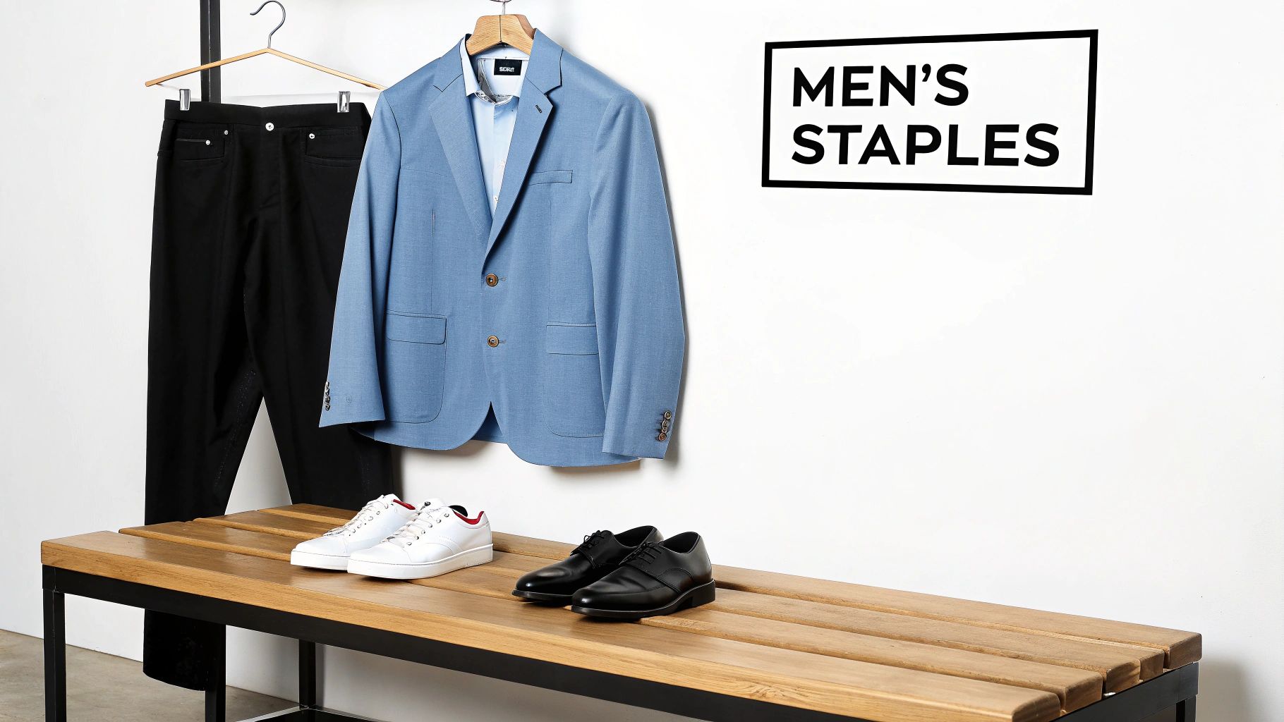 A stylish man in a well-fitted business casual outfit.