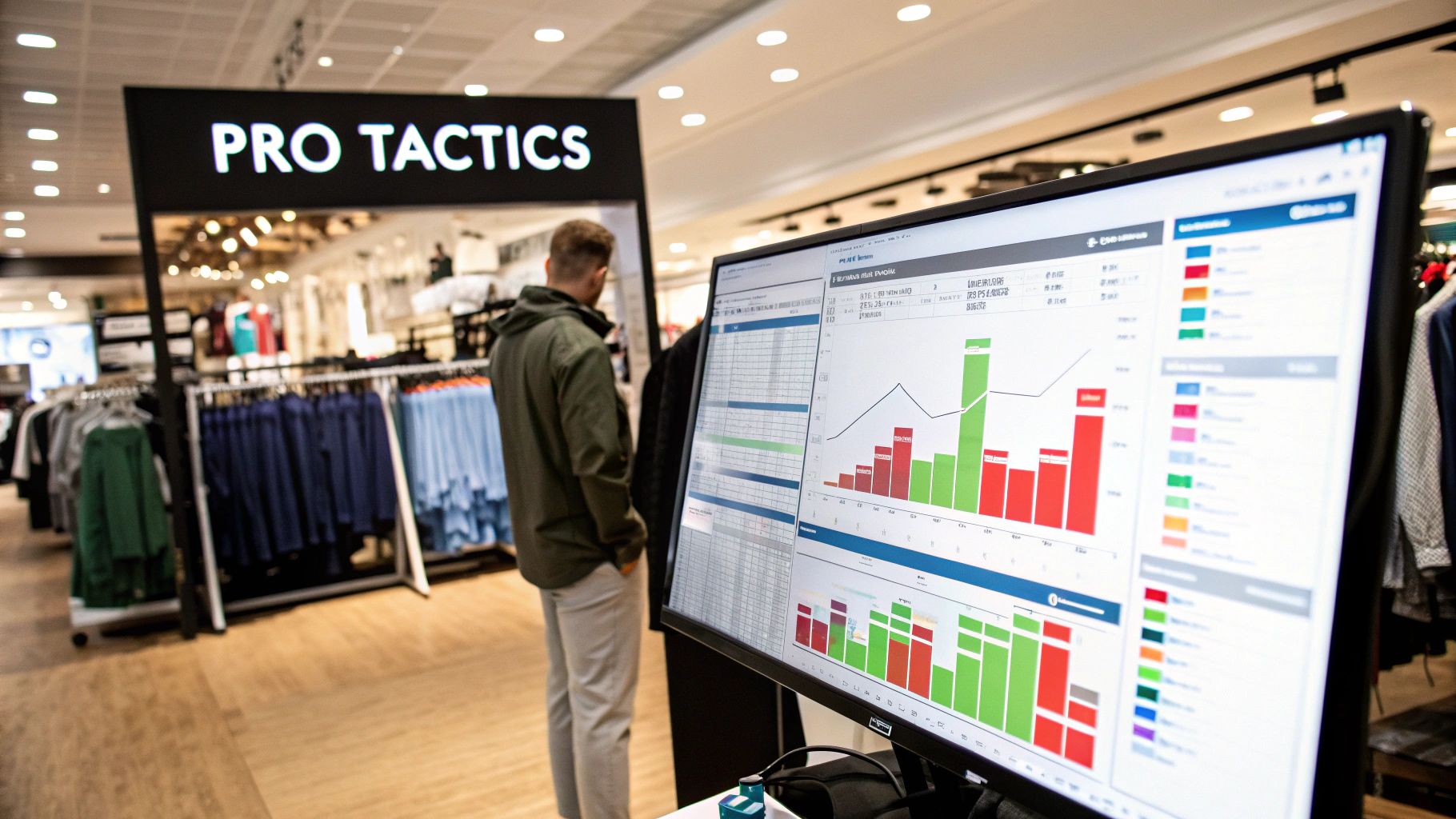 A person analyzing a price history chart on a computer screen to find the best deal.