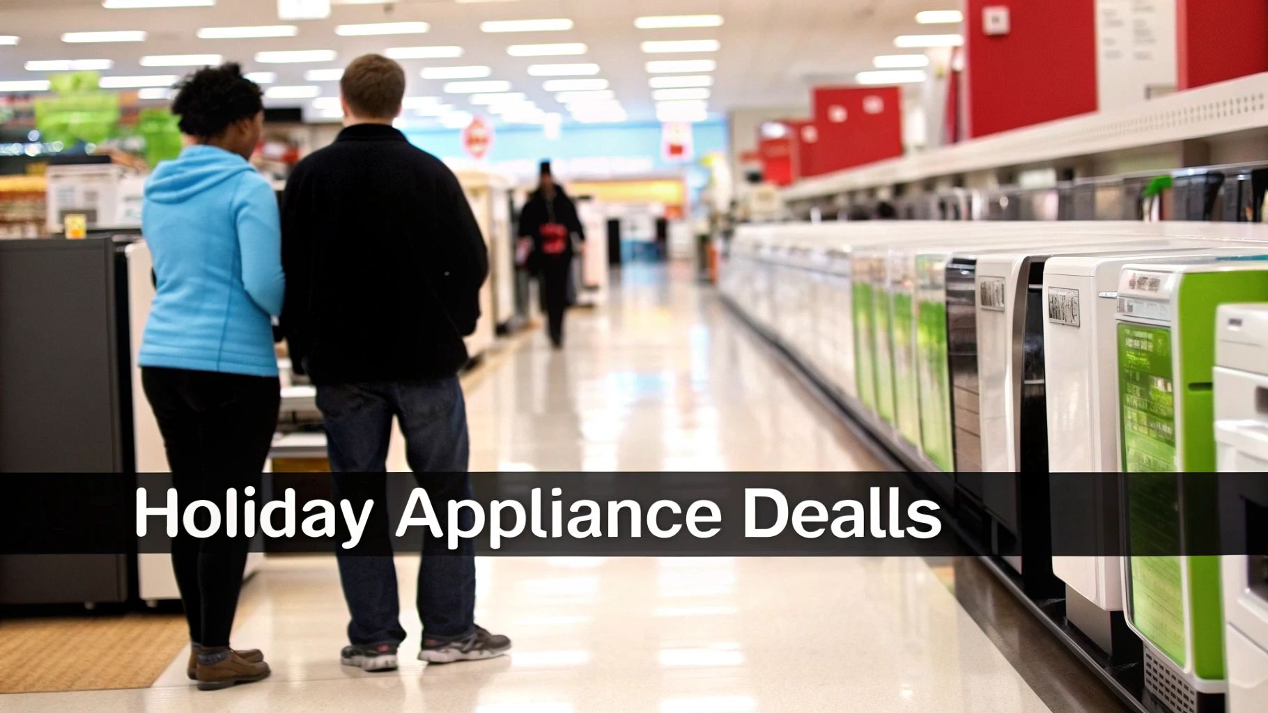 Clearance sale sign in an appliance store