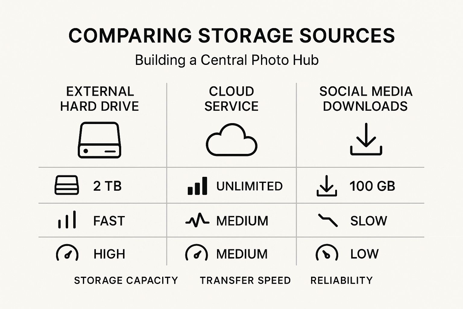 Infographic about how to organize digital photos