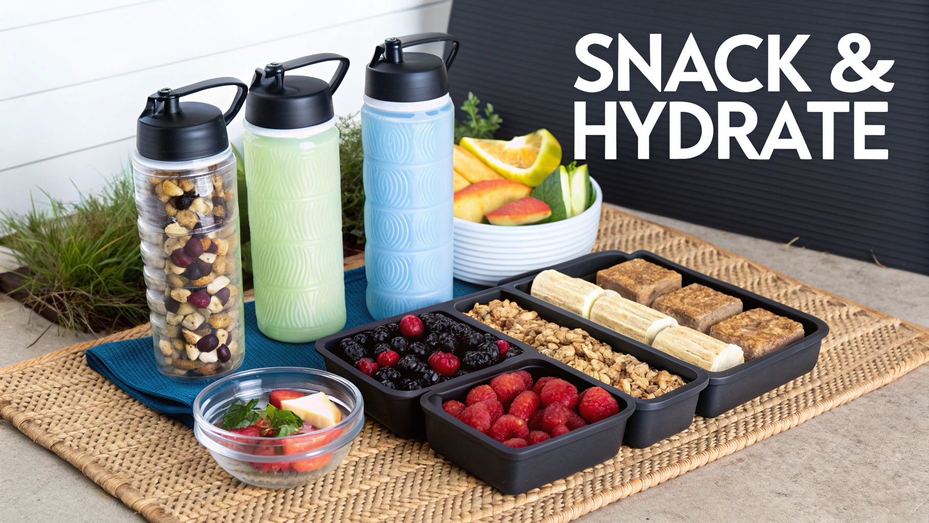 Snacks and Water Bottles