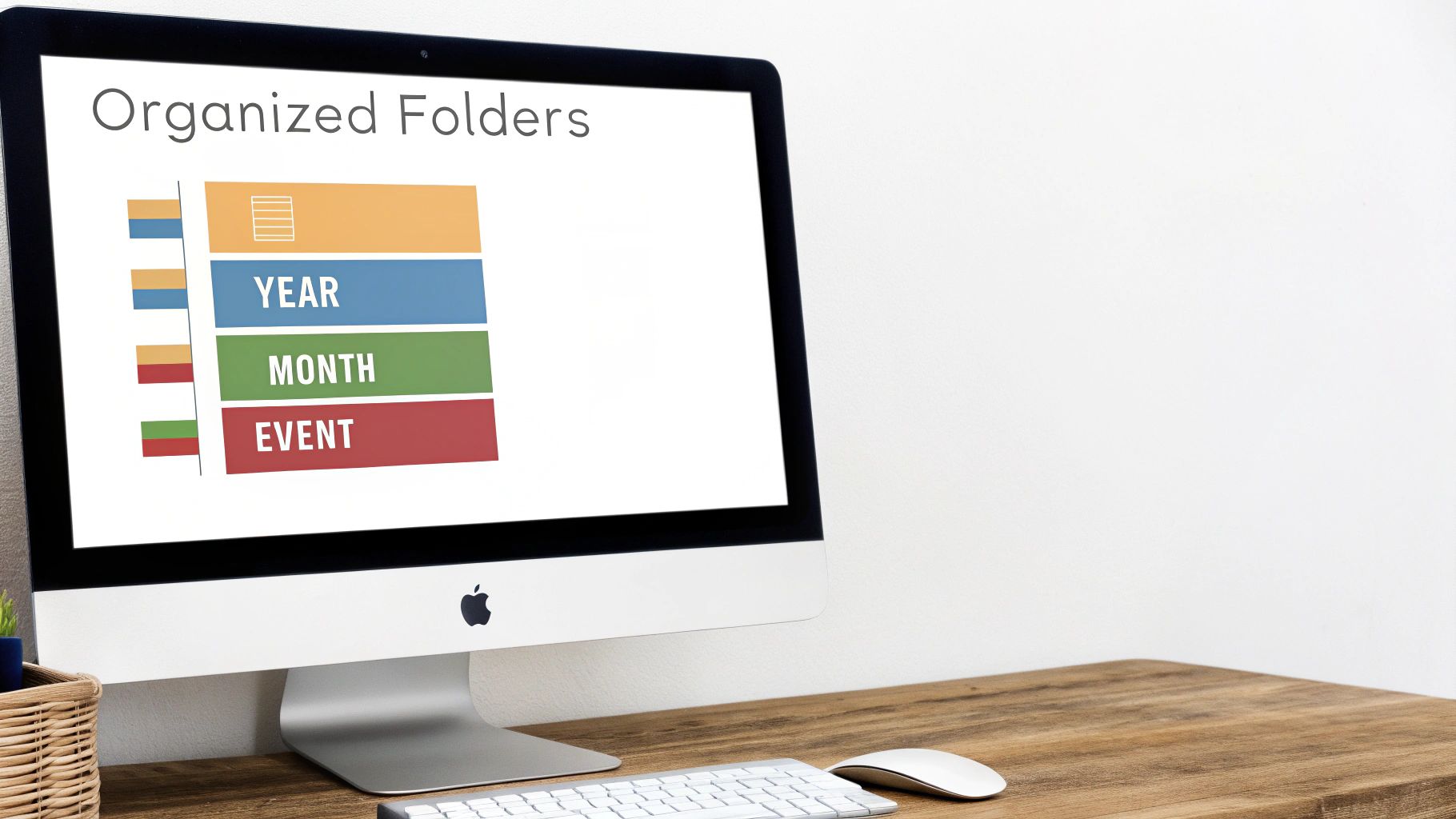 A visual representation of an organized digital folder structure on a computer screen.