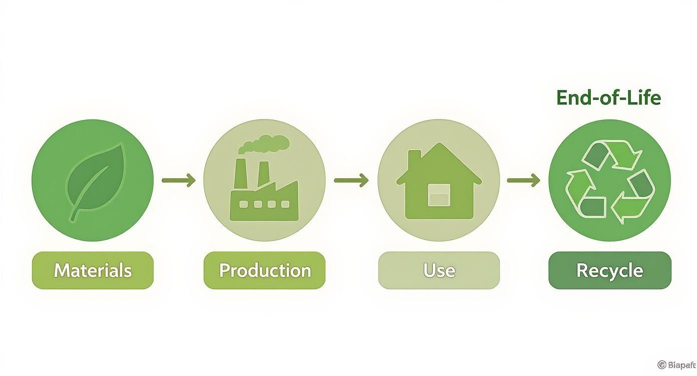 Infographic about sustainable home products